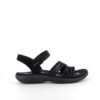 Sort Skechers sandal med elastiskremme