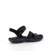 Sort Skechers sandal med elastiskremme