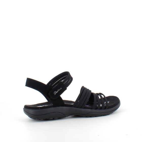Sort Skechers sandal med elastiskremme