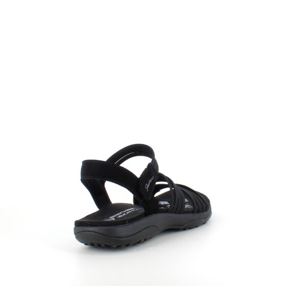 Sort Skechers sandal med elastiskremme