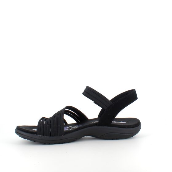 Sort Skechers sandal med elastiskremme