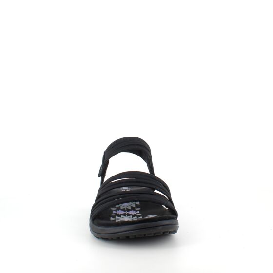 Sort Skechers sandal med elastiskremme