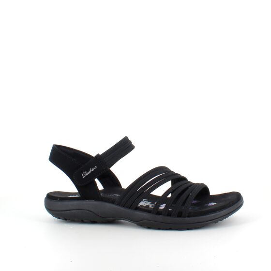 Sort Skechers sandal med elastiskremme