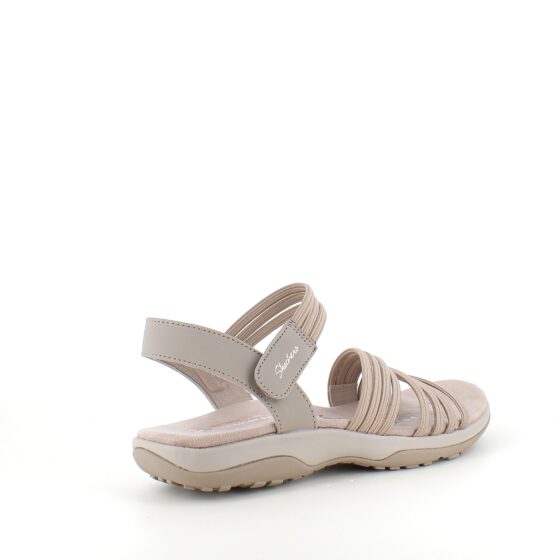 Beige Skechers sandal med elastiskremme