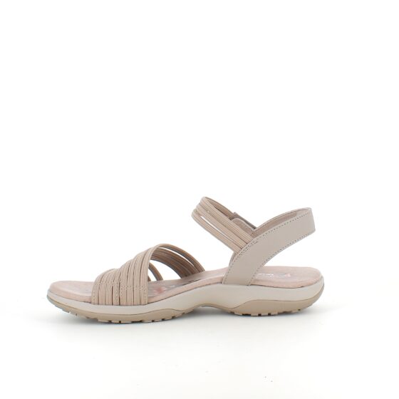 Beige Skechers sandal med elastiskremme
