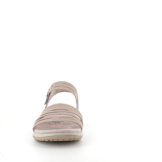 Beige Skechers sandal med elastiskremme