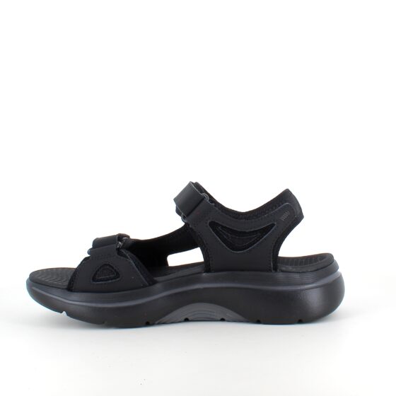 Sort Skechers herresandal med svangstøtte