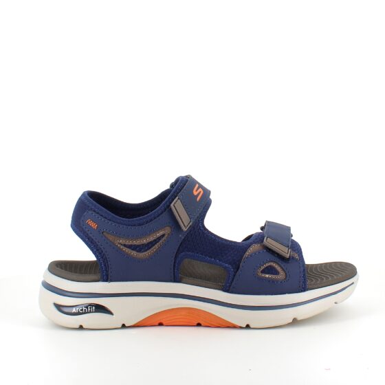Marineblå Skechers herresandal med svangstøtte