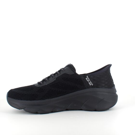 Sort Skechers Slip-ins med strikket overdel og elastiksnøre