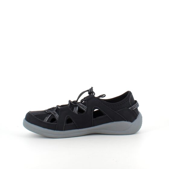Lukket trekkingsandal i sort – Komfort og funktion i et diskret look