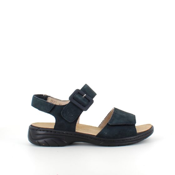 Rieker sandal i navyfarvet ruskind