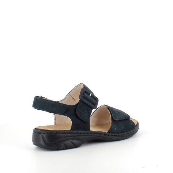 Rieker sandal i navyfarvet ruskind