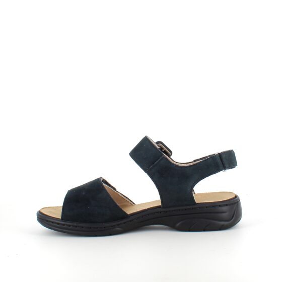 Rieker sandal i navyfarvet ruskind