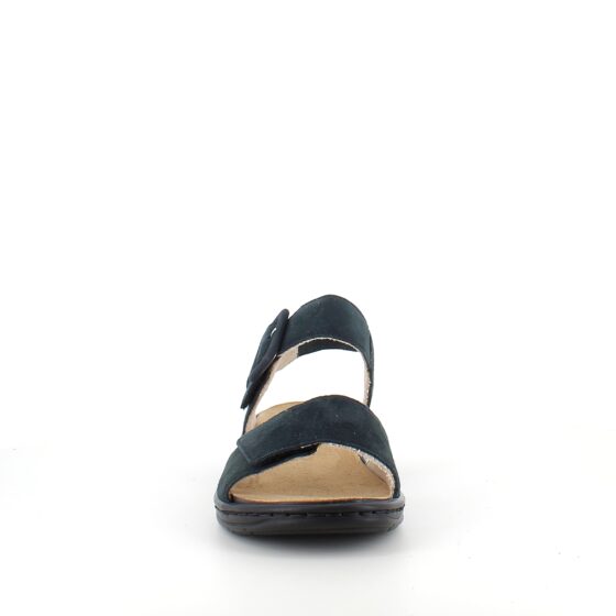 Rieker sandal i navyfarvet ruskind