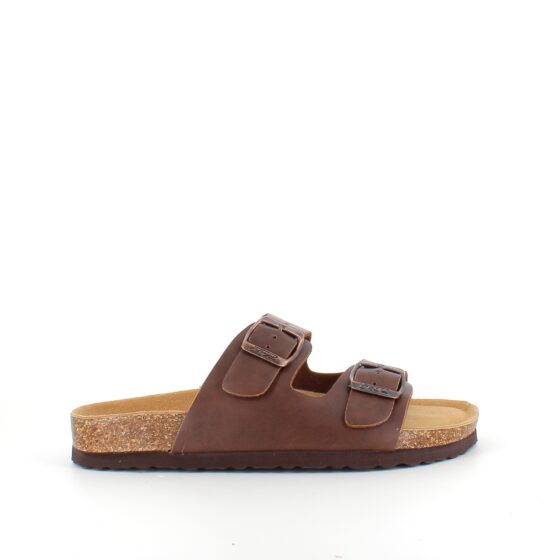 Brun Cruz biosandal med brede remme