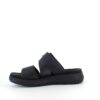 Sort Remonte slip-on skindsandal med udtagelig sål