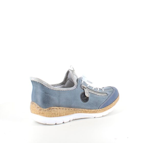 Blå Rieker slip-on sneakers med sølv effekter
