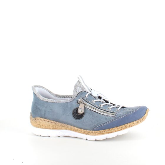 Blå Rieker slip-on sneakers med sølv effekter