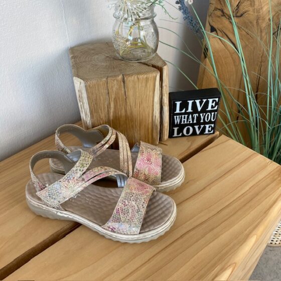Rieker sandal i blødt skind
