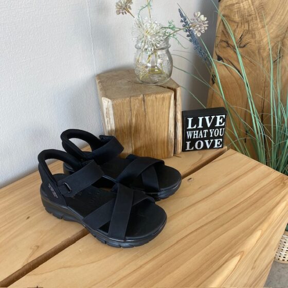 Sort Step-Ins sandal med god pasform