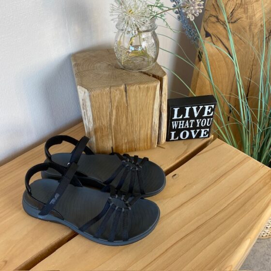 Sort Teva Tirra Traveler damesandal med svangstøtte