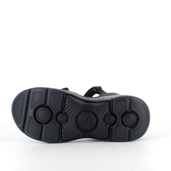 Sort Slip-Ins sandal fra Skechers med god svangstøtte