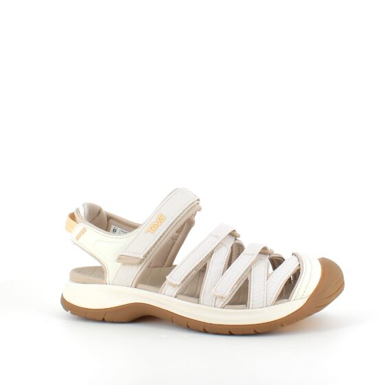 Lys lukket Teva Tirra sandal med svangstøtte