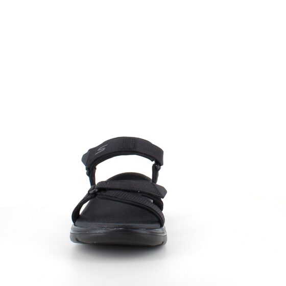 Skechers sandal med svangstøtte og 3 justerbare remme i sort