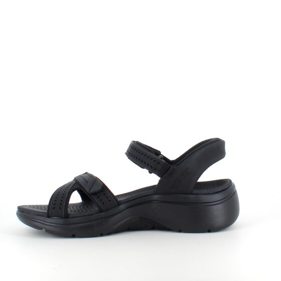 Sort Slip-Ins sandal fra Skechers med god svangstøtte