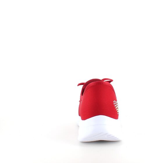 Rød Skechers Slip-ins med glimmer detaljer.