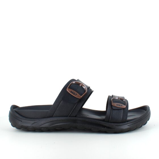Sort herre slip on sandal fra MBT med ergonomisk fodseng