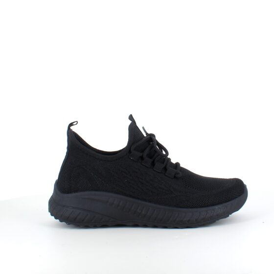 Letvægts sort slip-on sko