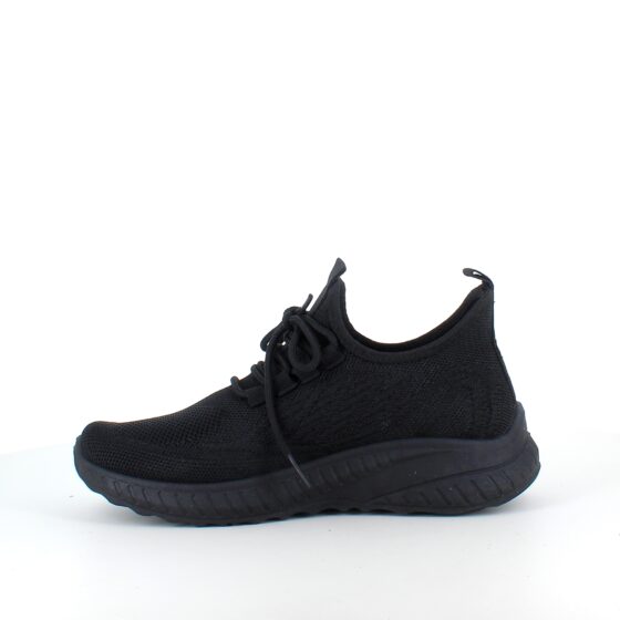 Letvægts sort slip-on sko