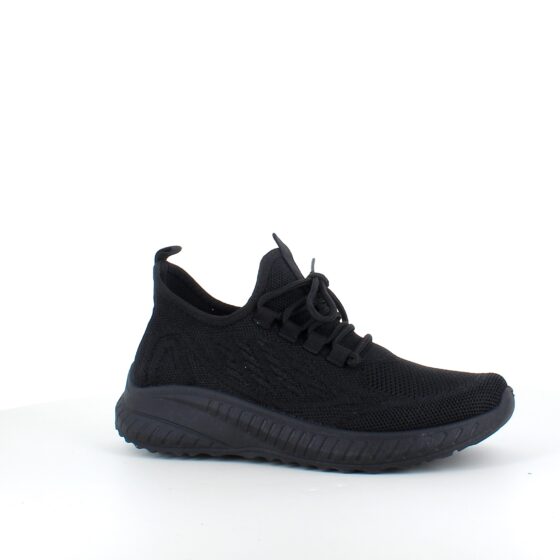 Letvægts sort slip-on sko