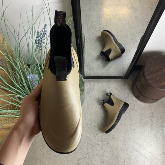 Green Comfort gummistøvle i Taupe med svangstøtte