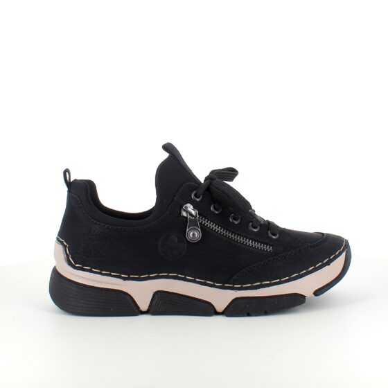 Sort sneakers fra Rieker med god stødabsorbering