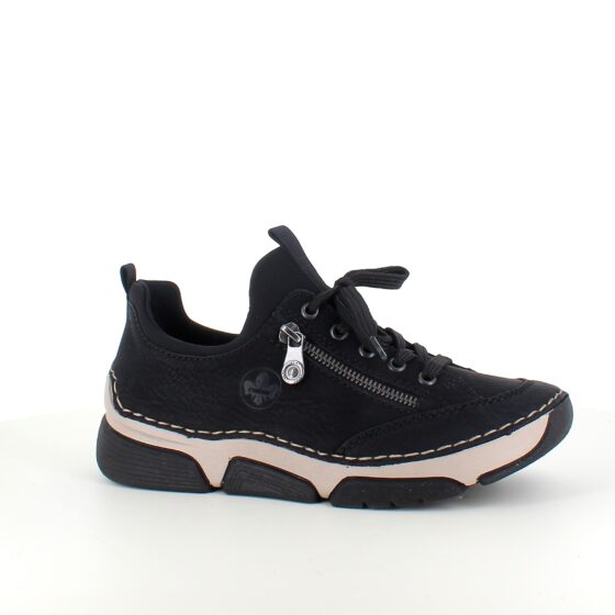 Sort sneakers fra Rieker med god stødabsorbering