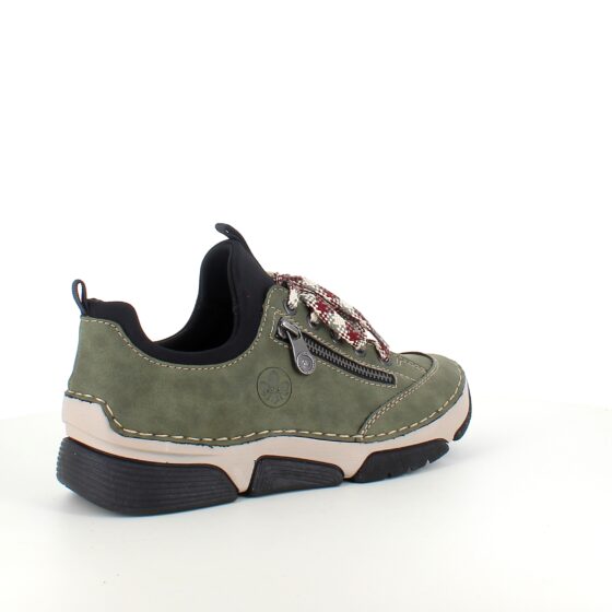 Grøn sneakers fra Rieker med god stødabsorbering