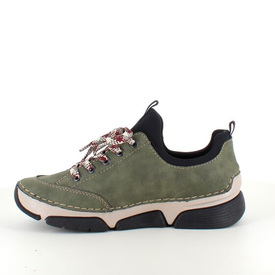 Grøn sneakers fra Rieker med god stødabsorbering