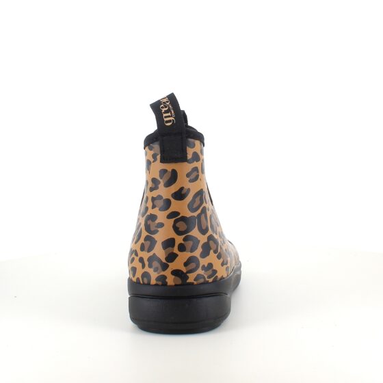 Green Comfort gummistøvle i leopardprint med svangstøtte
