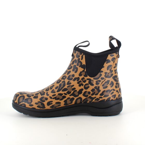 Green Comfort gummistøvle i leopardprint med svangstøtte