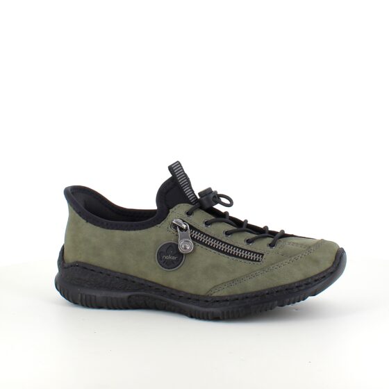 Olivengrøn Rieker slip-on sneakers