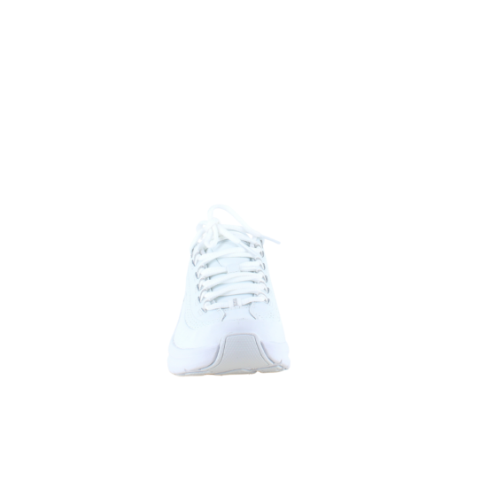 Hvid Skechers med glat skind overflade