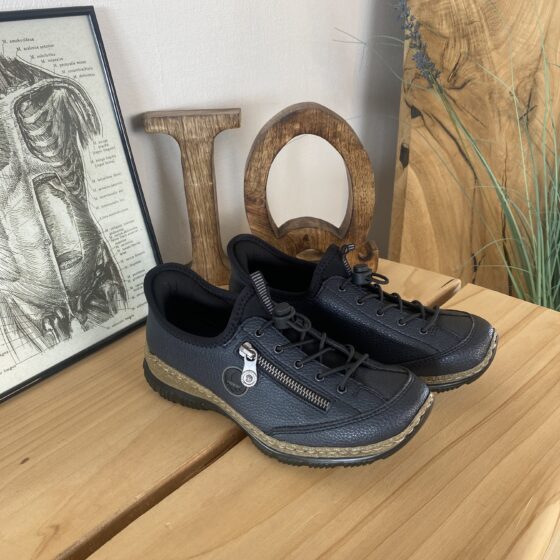 Mørkeblå Rieker slip-on sneakers
