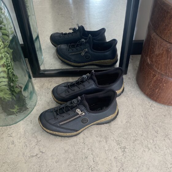 Mørkeblå Rieker slip-on sneakers