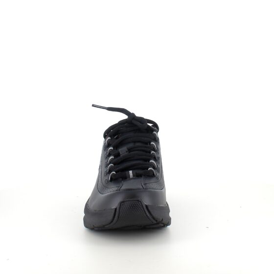 Sort Skechers med glat skind overflade