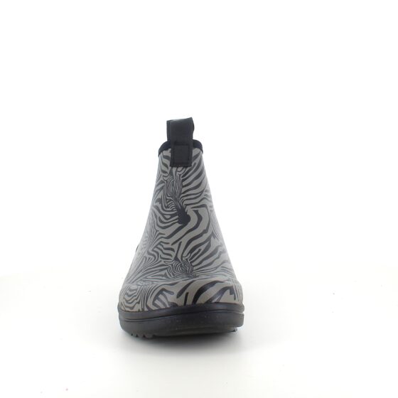 Green Comfort gummistøvle i zebraprint med svangstøtte